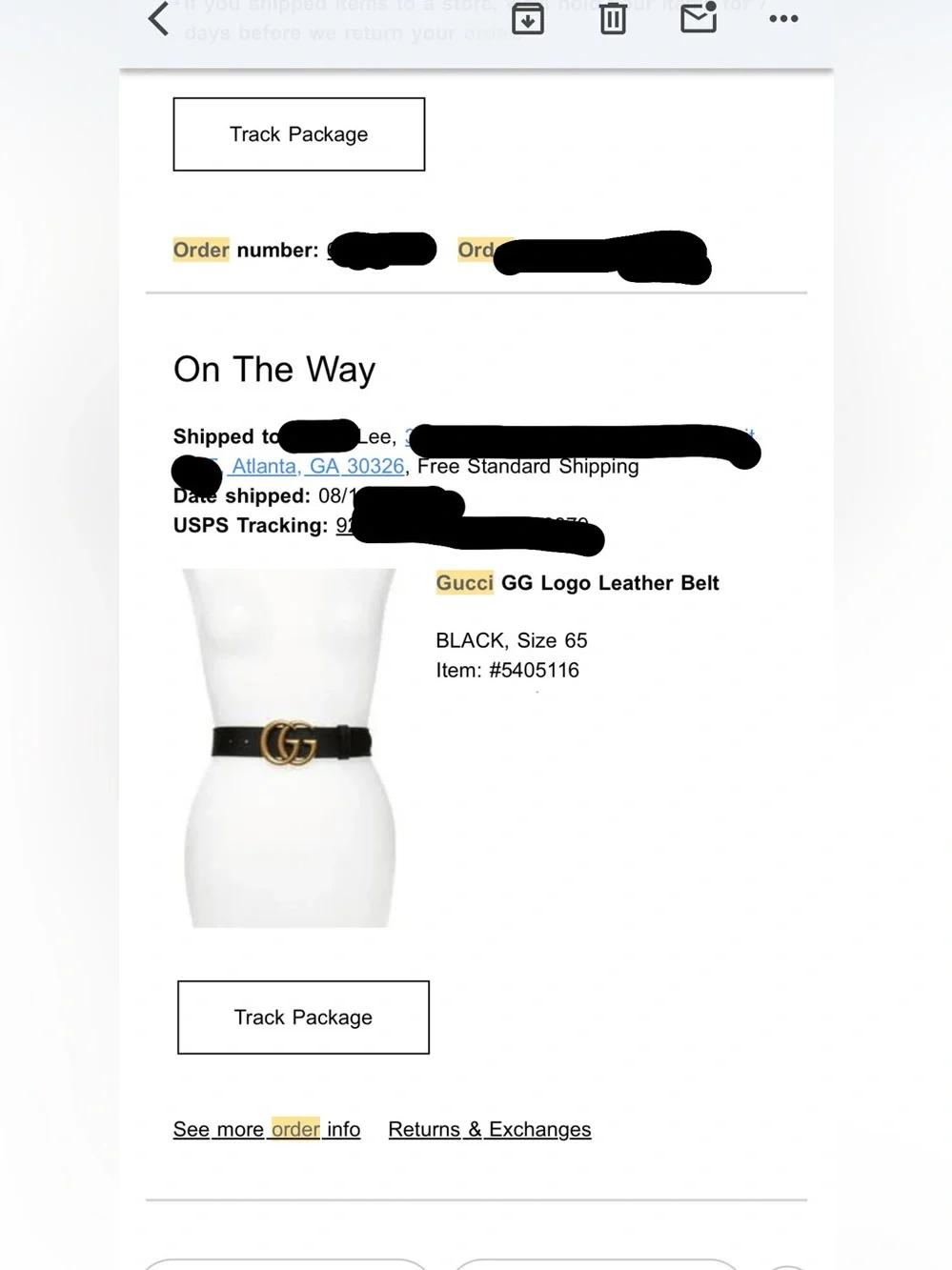 New Gucci GG leather belt